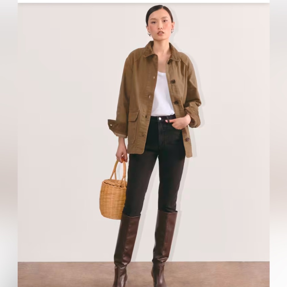 Everlane The Original Cheeky Crop Jean in Washed Black Size 25